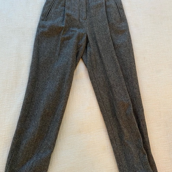 Maje Pants Jumpsuits Maje Tweed Pants Greyblackprint Worn Only Twice Poshmark